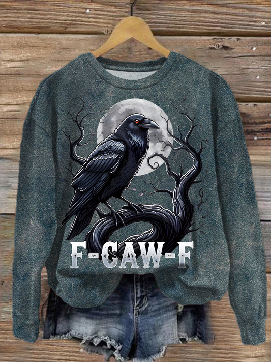 F-CAW-F Printed Long Sleeve Casual Top