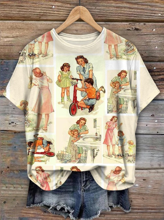 Vintage That's My Mom Crew Neck T-shirt