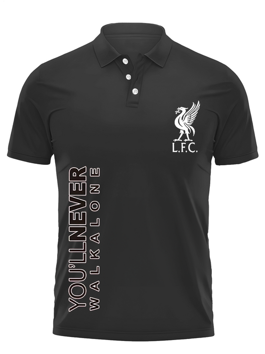 Men's Liverpool ChampionsShort Sleeve Button Polo Shirt
