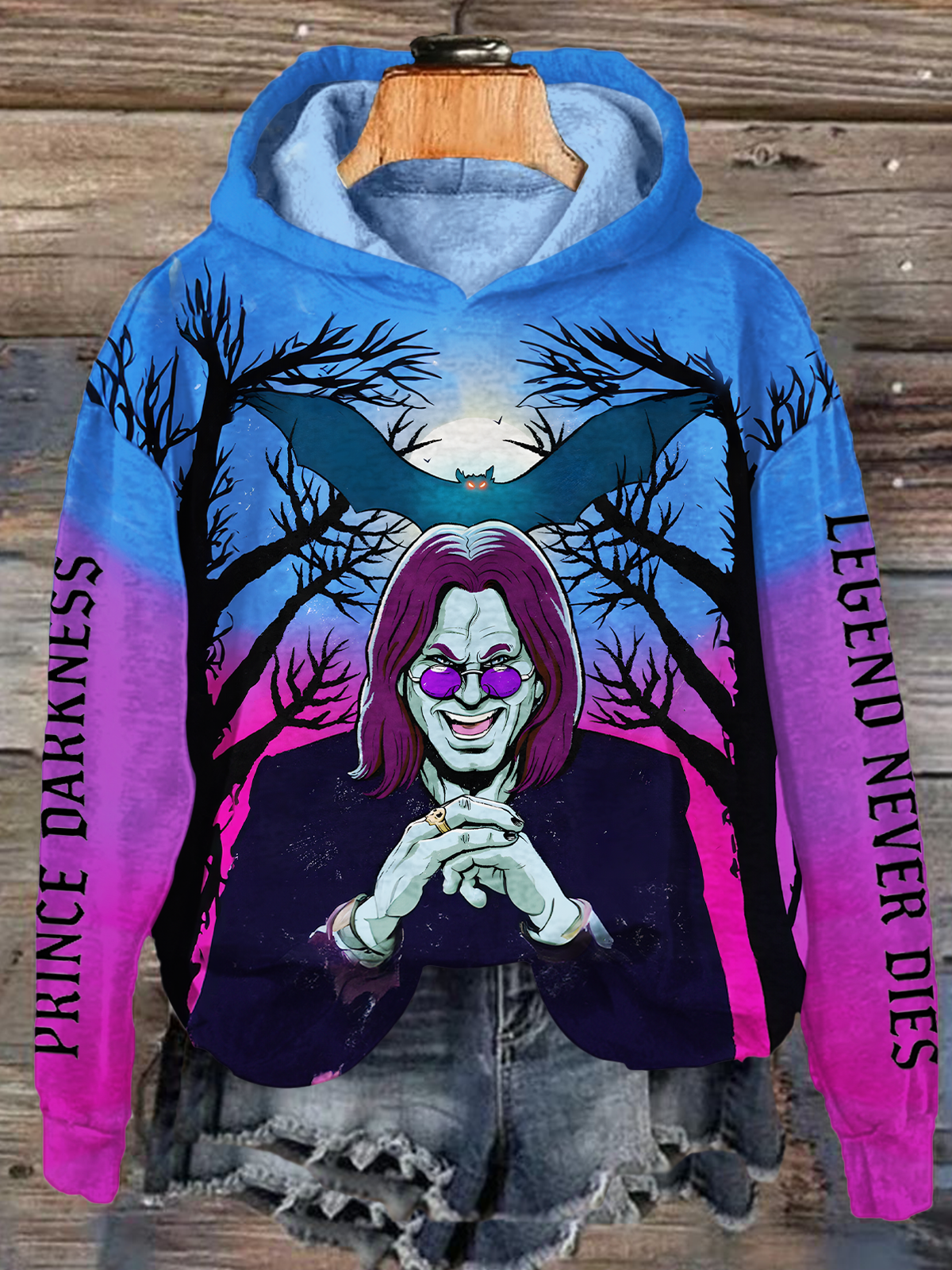 Ozzy Osbourne Long Sleeve Printed Hoodie