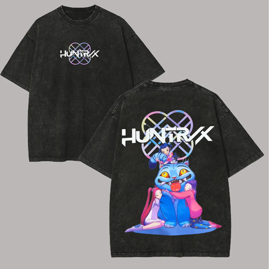 Kpop Demon Huntrix Vintage Print Retro T-shirt
