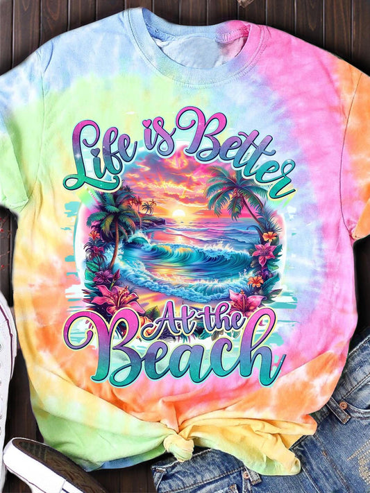 Life is Better At The Beach Summer Vibes 티셔츠 