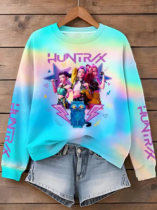 Demon hunter Printed Long Sleeve Casual Top