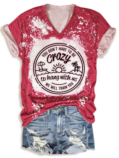 Summer Beach Vacation V-Neck T-Shirt