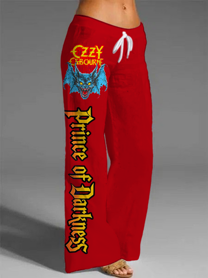 70s Heavy Metal Rock Band Women's Printed Casual Pants
