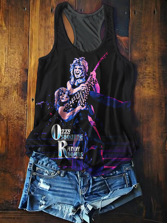Ozzy Osbourne Printed Casual Tank Top