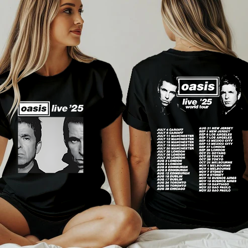 Oasis Band Fans Crew Neck Cotton T-shirts