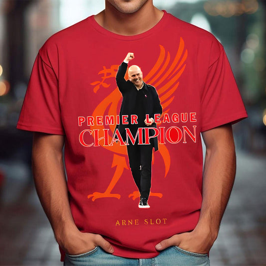 리버풀 FC 챔피언스 라운드넥 반팔 남성용 티셔츠