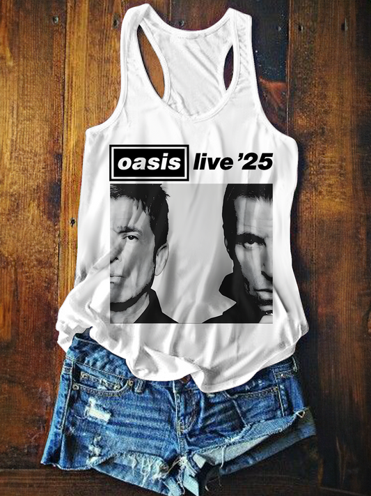 Oasis 2025 Tour Printed Casual Tank Top