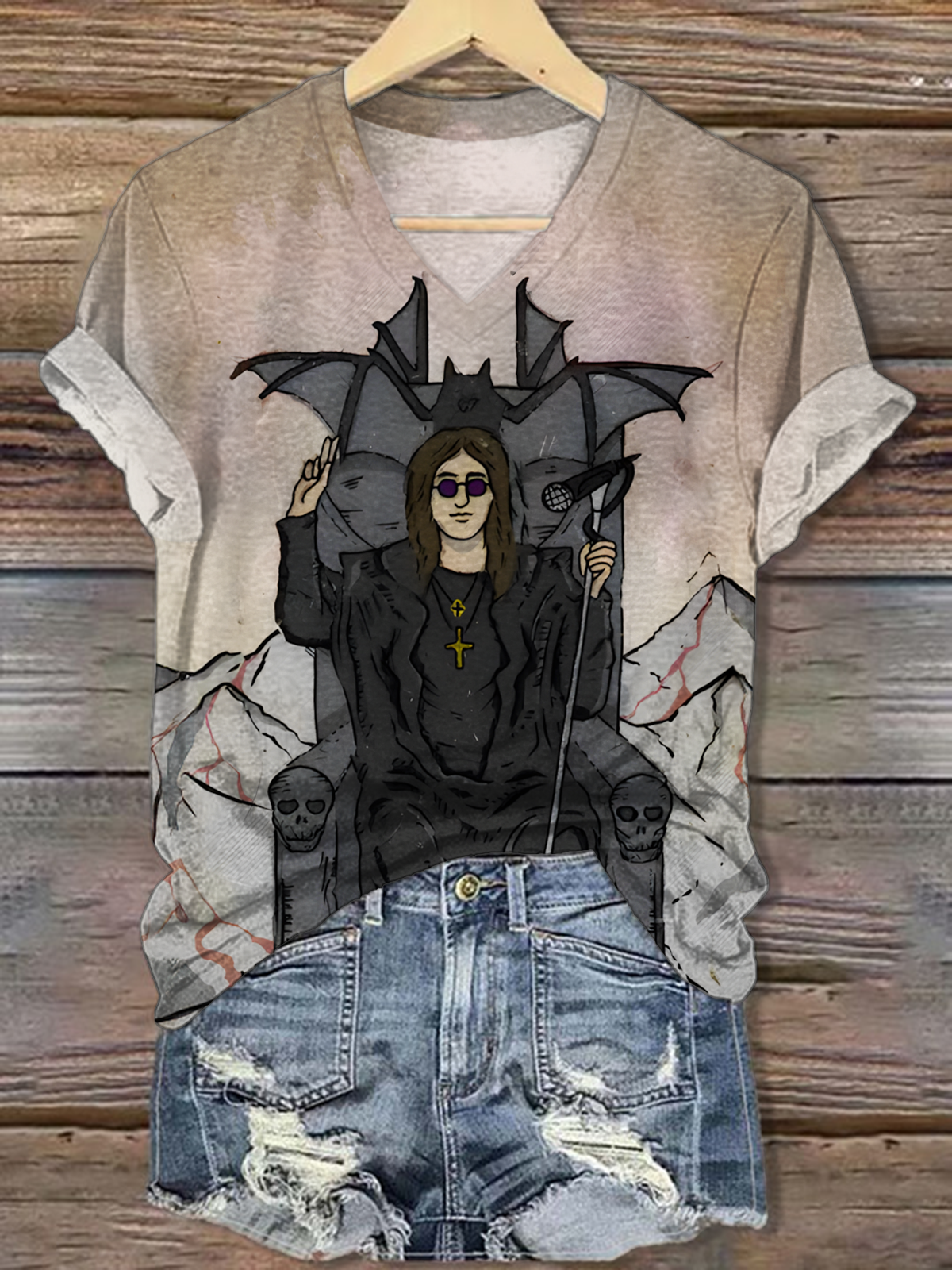 Ozzy tarot - Prince of Darkness V-neck T-Shirt