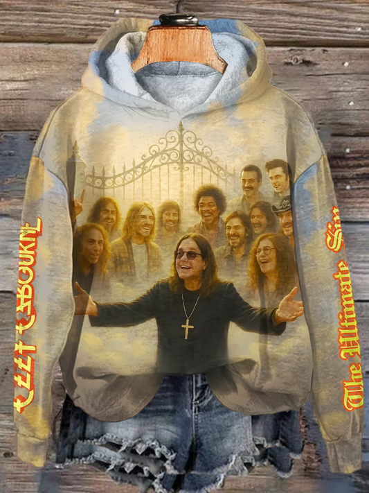 RIP OZZY Long Sleeve Printed Hoodie