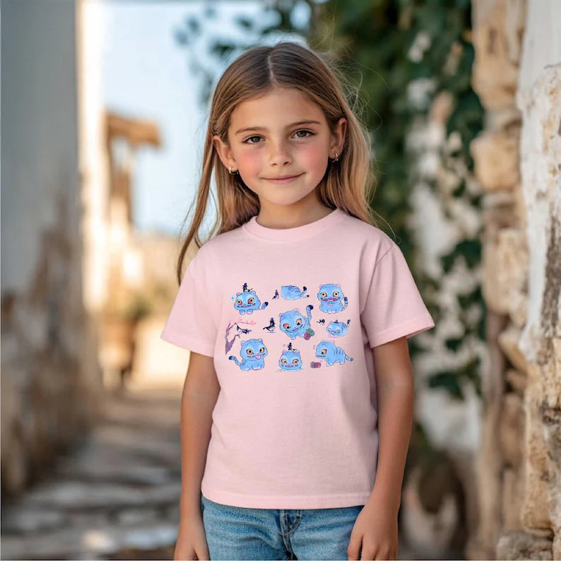 Derpy Tiger Demon Hunters Comfort Colors Kids T-Shirts