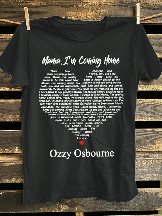 No More Tour Ozzy Osbourne Print Crew Neck T-shirt