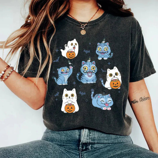 Halloween Derpy Tiger Demon Hunter Crew Neck T-shirt
