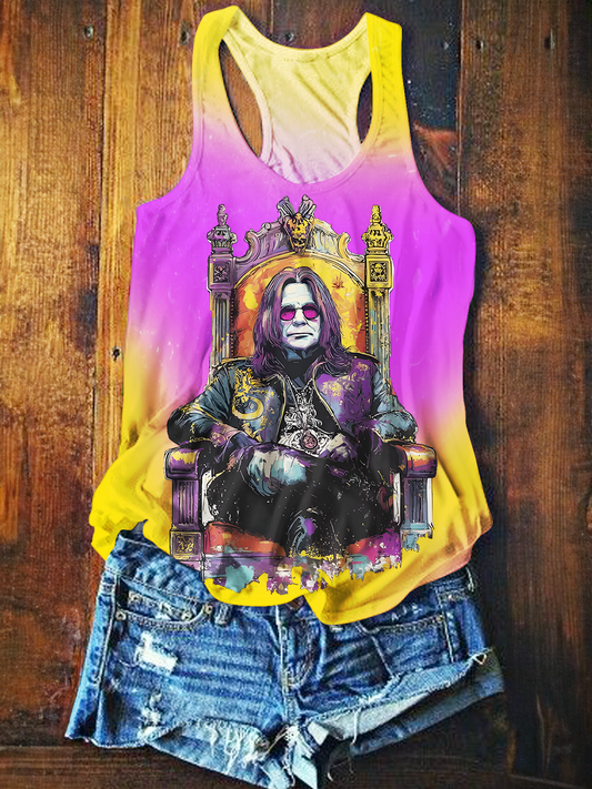 Prince of Darkness Ozzy Printed Casual Tank Top