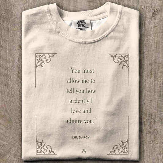 Pride and Prejudice Art Print Crew Neck T-shirt