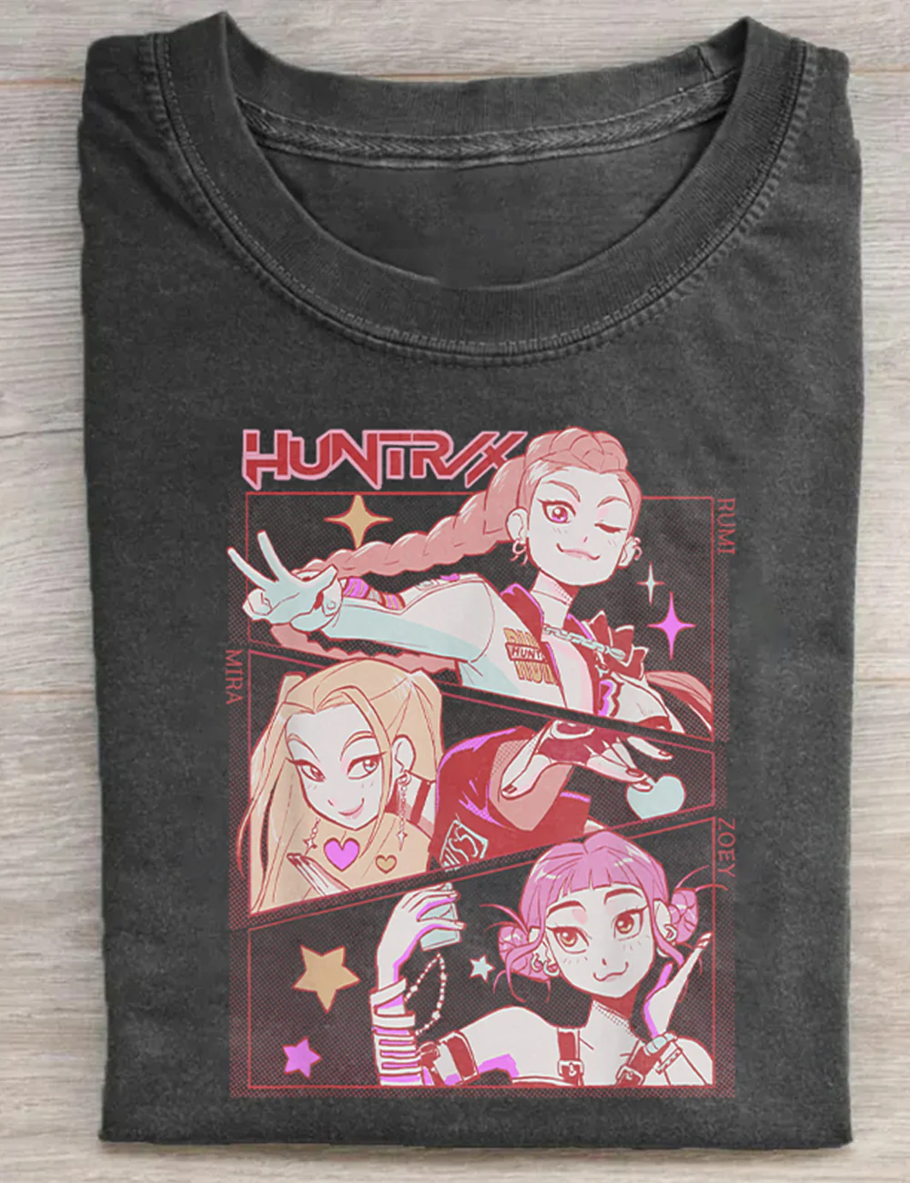 Huntrix Kpop Demo Movie Vintage Print Retro T-shirt