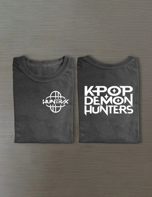 Huntrix Kpop Demo Movie Vintage Print Retro T-shirt