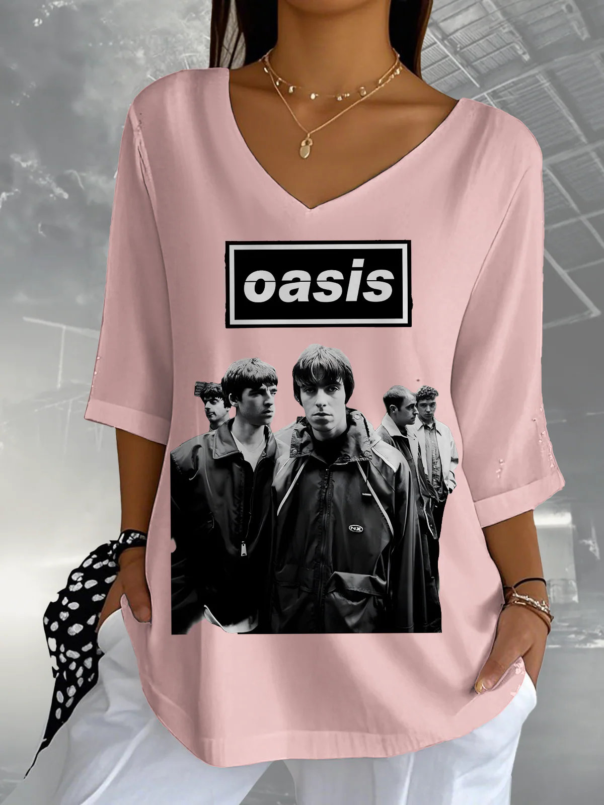 Oasis 2025 Tour Ladies Loose Short Sleeve T-shirt