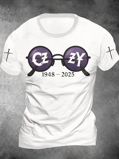 In Memory of Ozzy Osbourne Crew Neck Cotton T-shirts