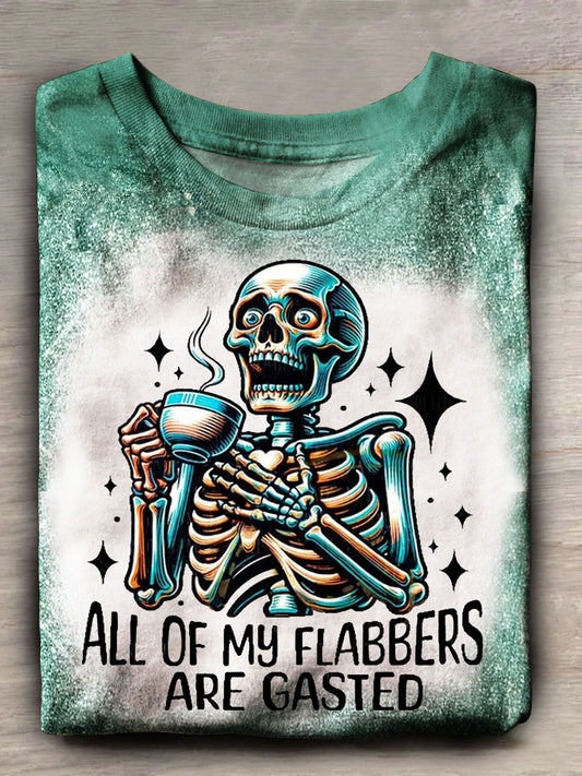 Lustiges T-Shirt mit Rundhalsausschnitt und Batikmuster 