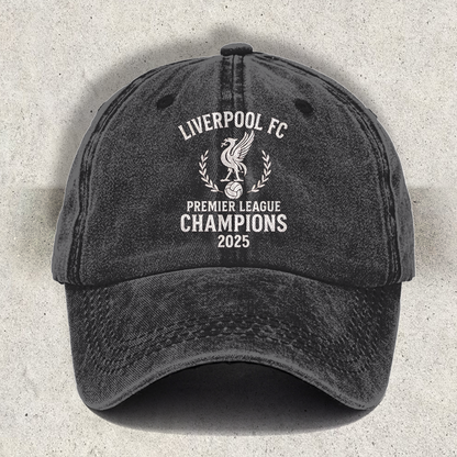 Vintage Liverpool Champions 2025 Printed Baseball Cap