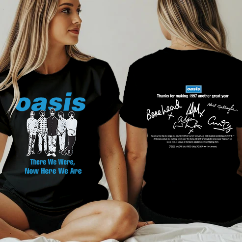 Oasis 2025 Tour Music Fan Crew Neck T-shirt