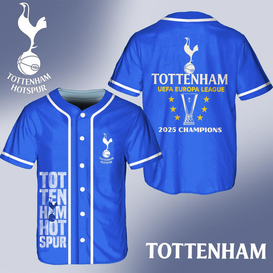 Tottenham Hotspur Europa League Champions 2025 Baseball Jersey