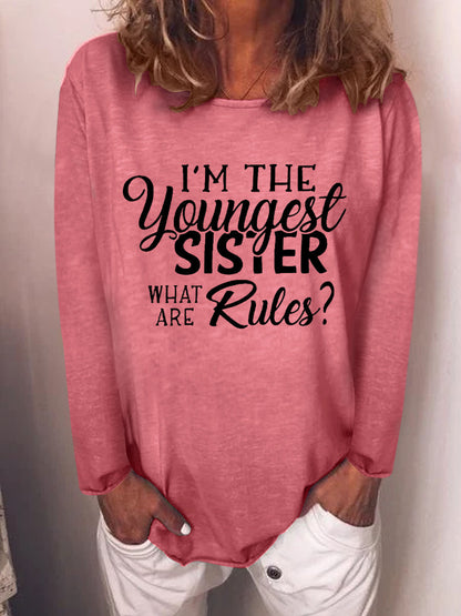 Sisters Rules Funny Long Sleeve Blouse