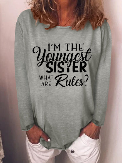 Sisters Rules Funny Long Sleeve Blouse