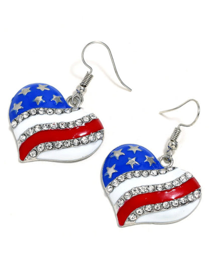 Star Stripe Heart Earrings