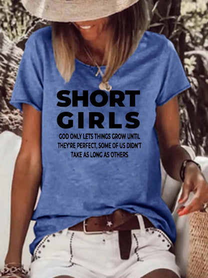 Short Girls Crew Neck T-shirt