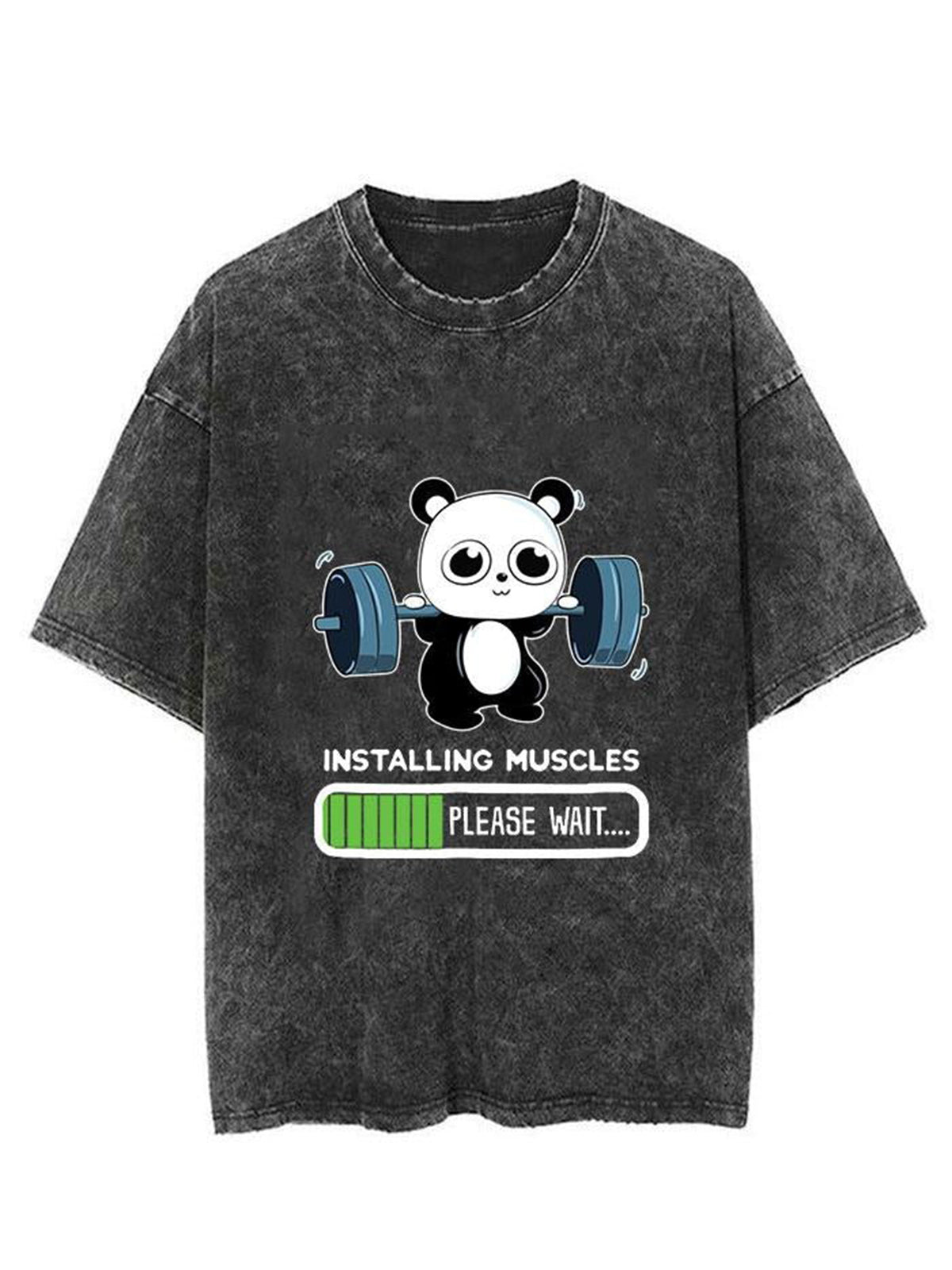 Fitness Panda Unisex Short Sleeve Washed T-Shirt