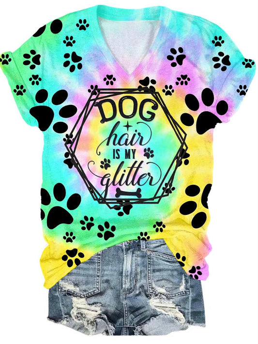 Dog Lover Dog Paw Print T-shirt