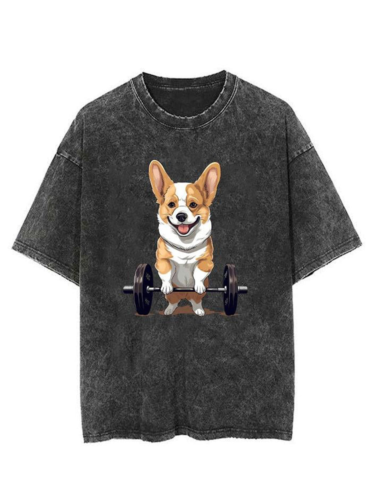 Gitness Dog Unisex Short Sleeve Washed T-Shirt