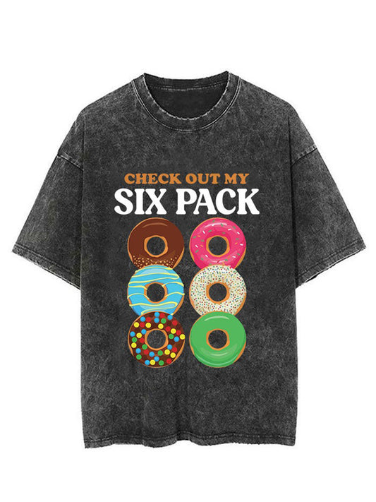 Donut Funny Word Unisex Short Sleeve Washed T-Shirt