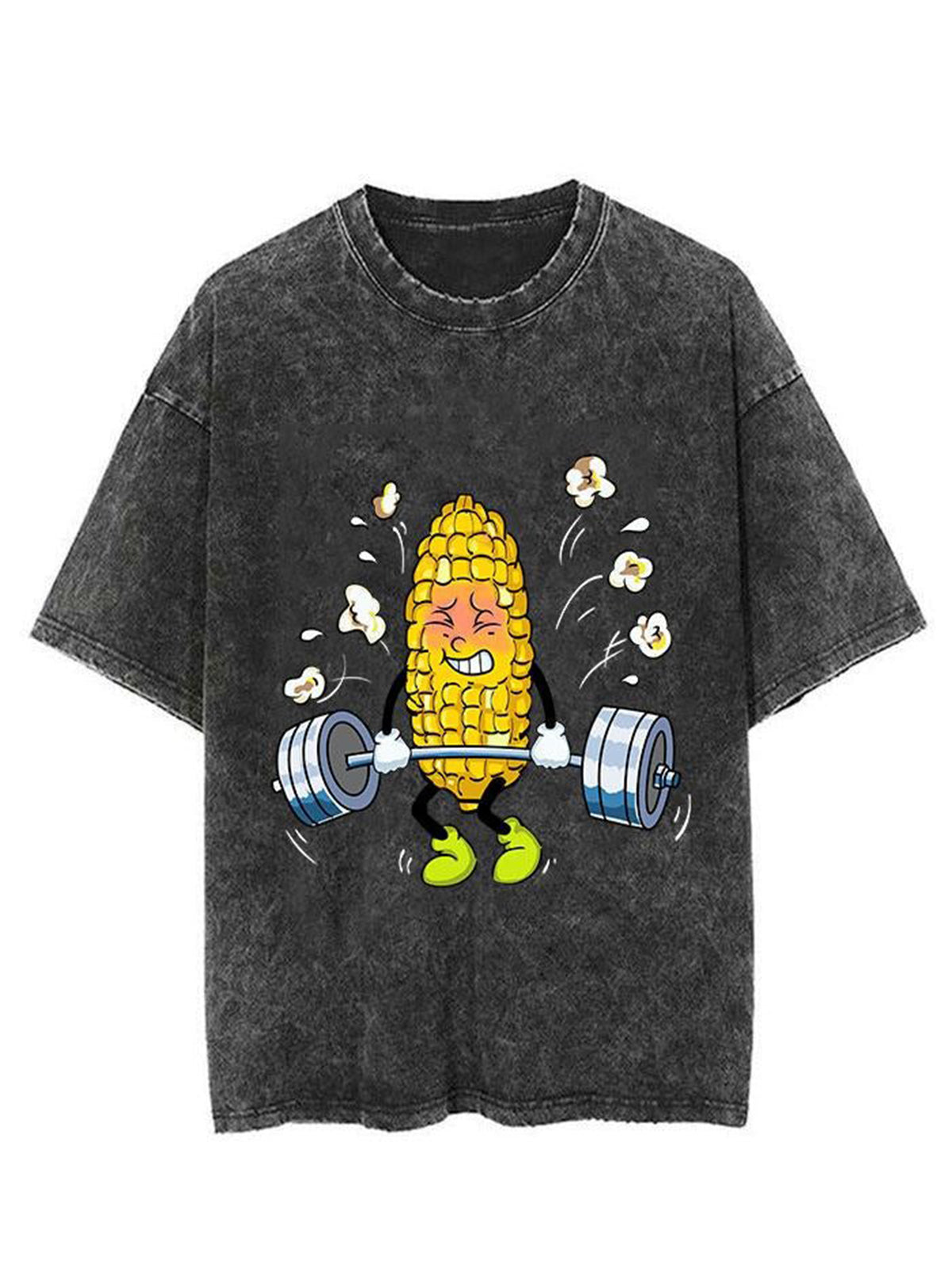 Weightlifting Corns Unisex Short Sleeve Washed T-Shirt
