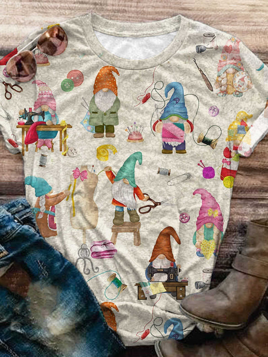 Sewing Gnomes Crew Neck T-Shirt