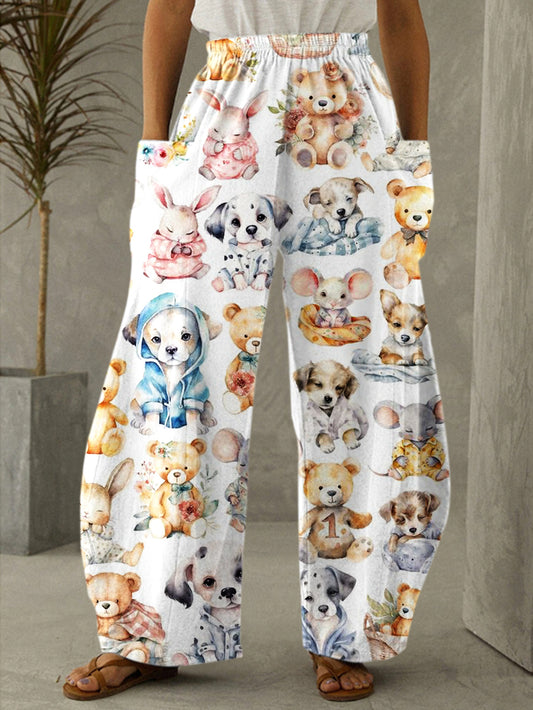 Women's Baby Animal Print Casual Pants