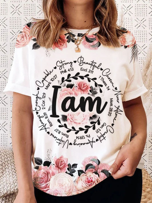 Women's Christian Printed Casual Tops