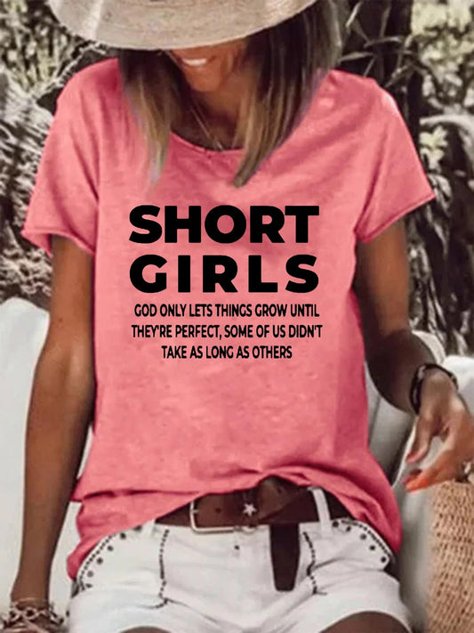 Short Girls Crew Neck T-shirt