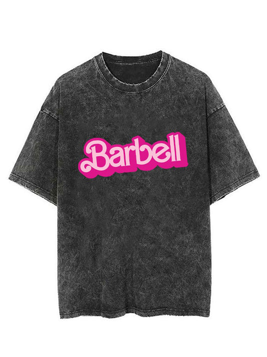 Barbie Funny Word Unisex Short Sleeve Washed T-Shirt