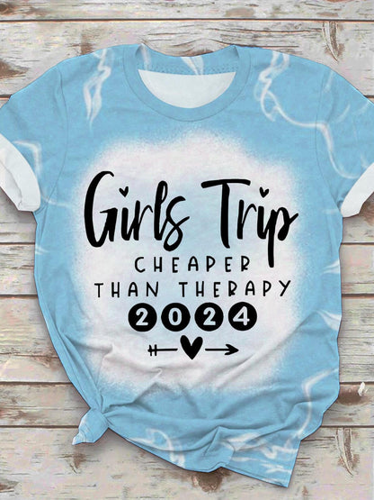 Girls Trip Cheaper Than Therapy 2024 Print Tee