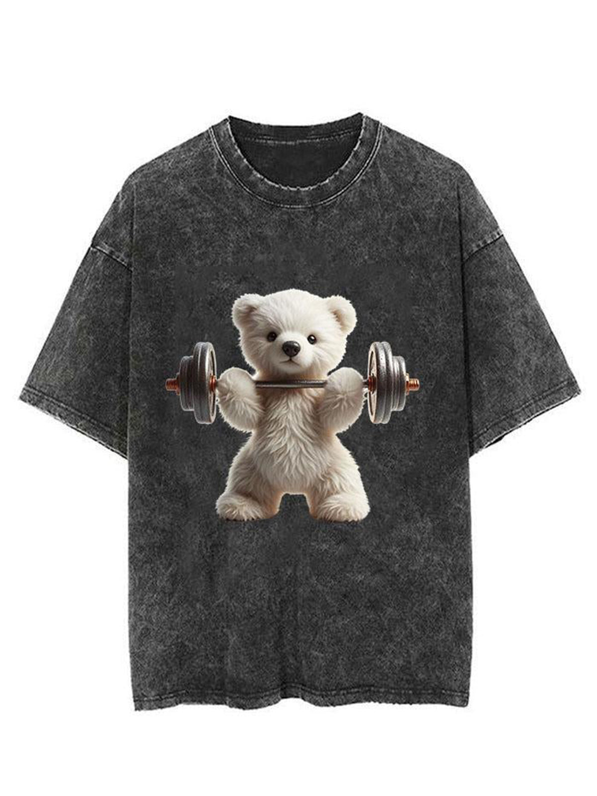 Polar Bear Fitness Unisex Short Sleeve Washed T-Shirt